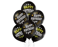 Balloons Belbal 12", D11, "Happy Birthday to you", 6 pcs